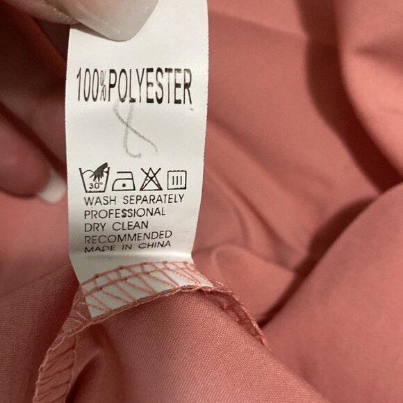 New V-Neck Sleeveless Blush Pink Summer Slit Dress Size M - Picture 5 of 6